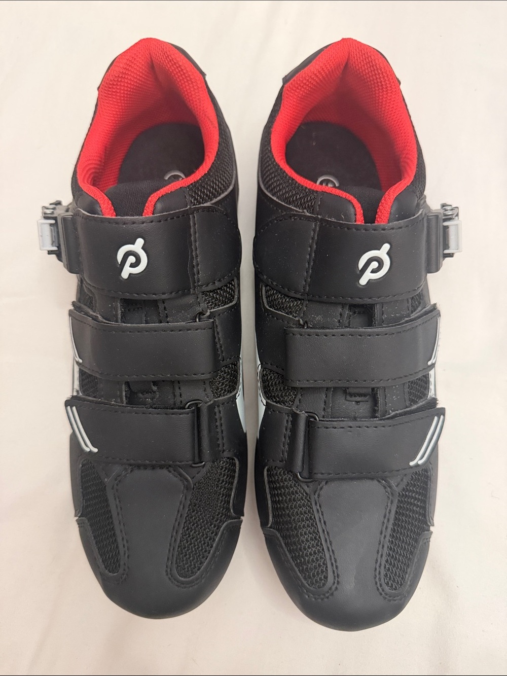 Perfect condition Peloton Black and Red Cycling Shoes